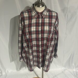 Jessica  London women’s plus size plaid button down shirt size 24.